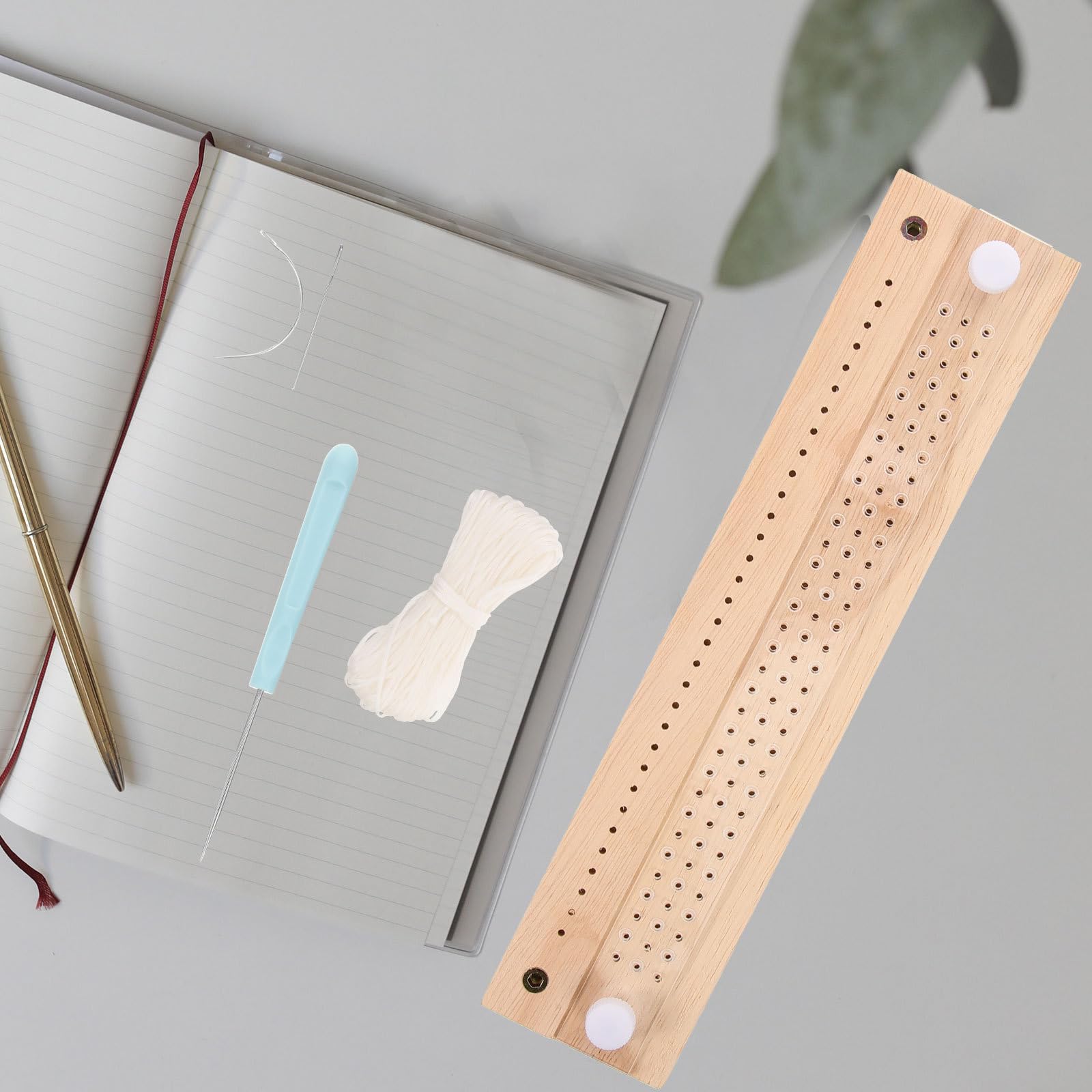 FOMIYES Kit per Rilegatura Manuale Foratura e Cucitura, Strumento Regolabile e Antiscivolo per Riparazione Libri e Quaderni, per Progetti DIY e Attività Personali
