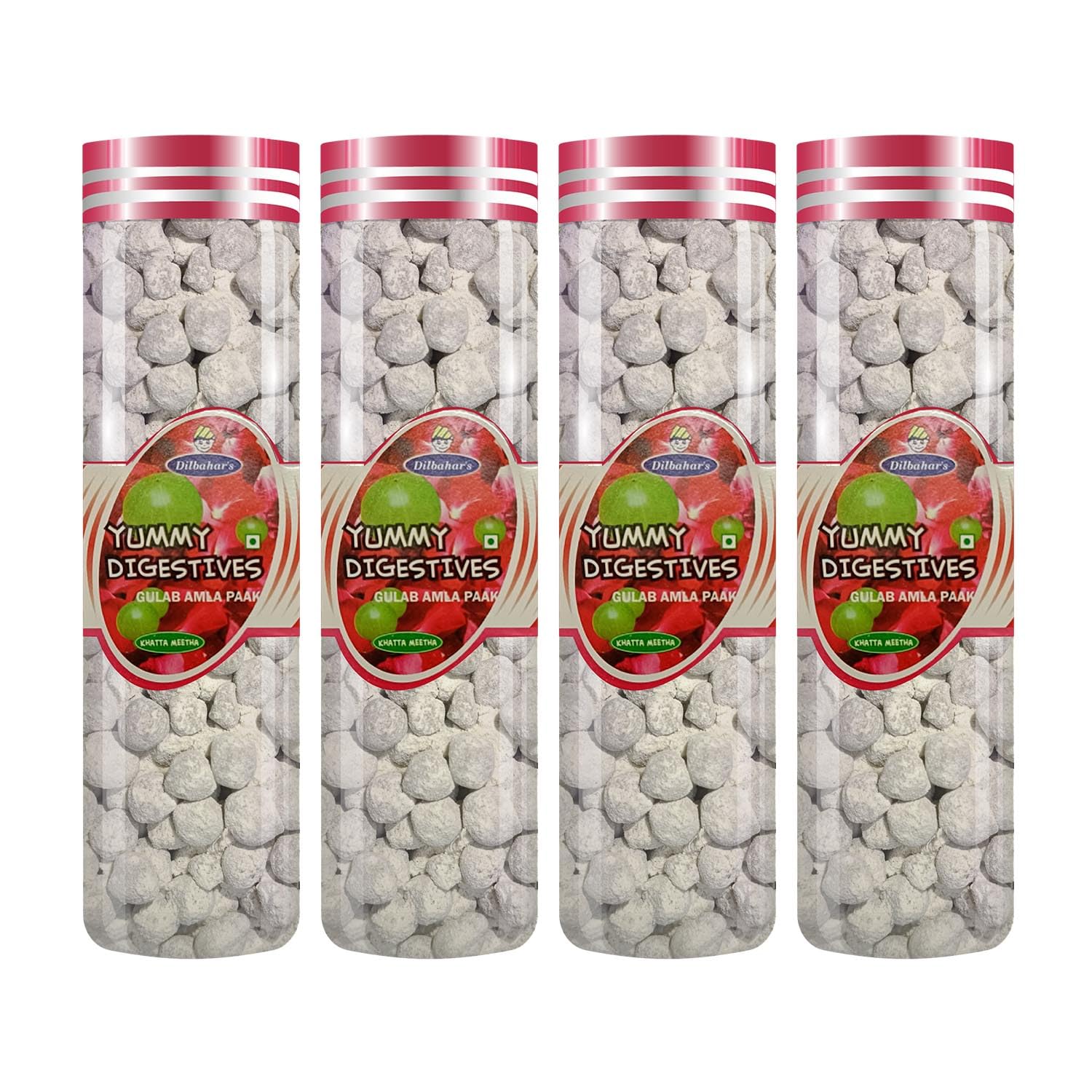 Dilbahars Gulab Amla Paak 100g Pack of 4 | Amla candy chatpata | Digestive Goli Pachak | amla candy chatpata dry | amla pachak dry salted | Digestive Mukhwas Mouth Freshener