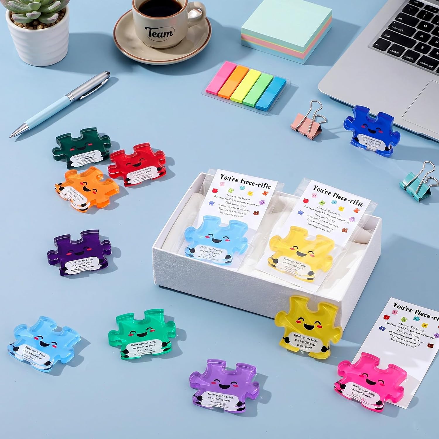 12 Sets Employee Appreciation Gifts Bulk Acrylic Puzzle Piece Plaque image 5