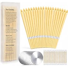 20pcs Set Ear Candles Cleaning and Ear Candles Wax Removal Kit with 20*Cotton Storage Box and Protective Discs, Convenient to Use
