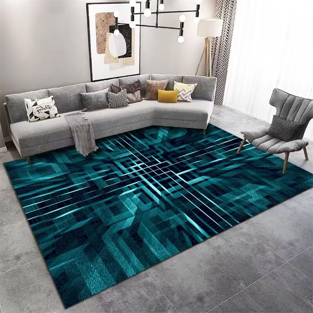 Tapis de sol enfant vert et antidérapant 100x160 cm pour chambre de garçon