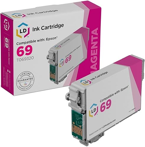 Miniatura 9 de Cartucho de tinta de repuesto LD Products para Epson 69 (negro, cian, magenta, amarillo paquete de 5 unidades)