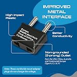 Ceptics International Travel Adapter Plug (Compact) - 5 pcs Set with Pouch (UP-5KP)