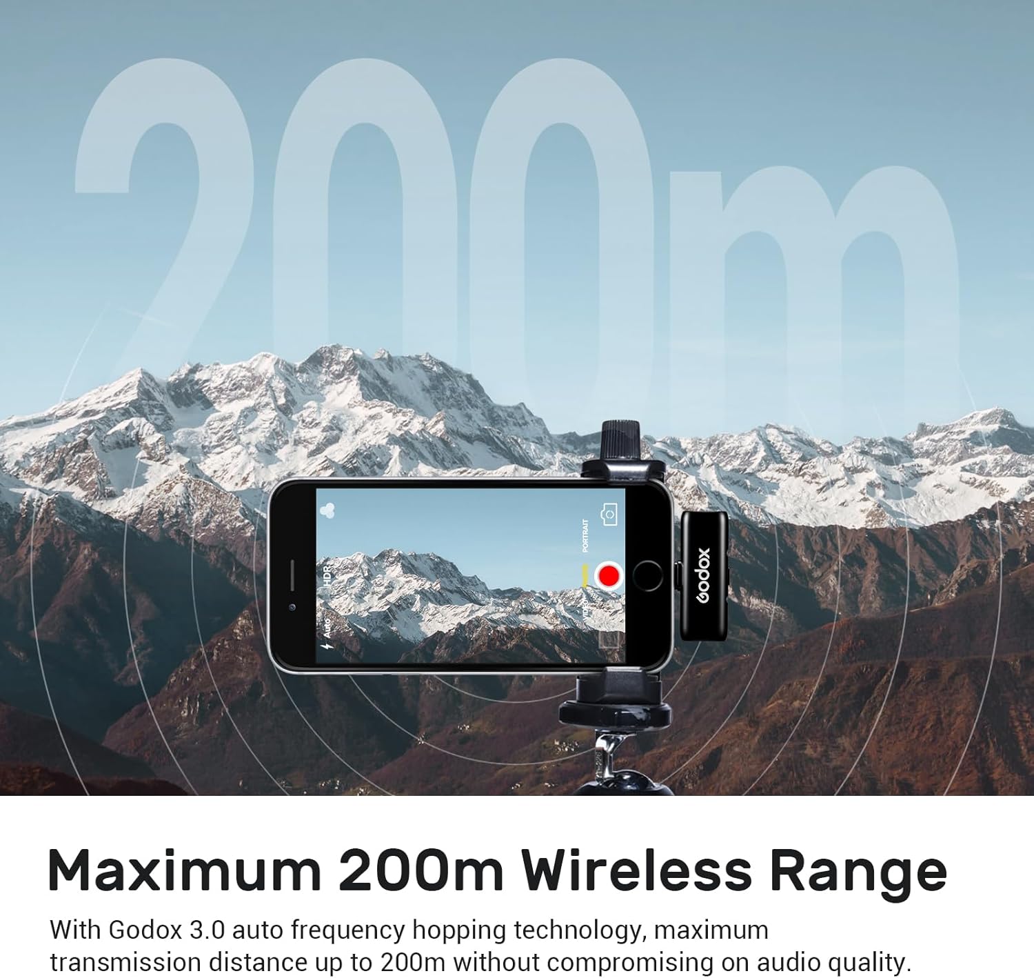 GODOX WES1 Kit2 Wireless Lavalier Microphone for iPhone/Lightning, 8H Battery Life, Dual Channel 2.4G Wireless Mic, 200m(656ft.) Range, Noise Cancelling with Charging Case for Vlogging, TikTok