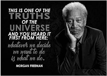 Vincit Veritas Morgan Freeman Motivational Poster Quote Inspirational Quotes Classroom Posters Movie Voice Actor Awards Homeschool Narrator Movies Audible Black History Month Shashank Redemption P082