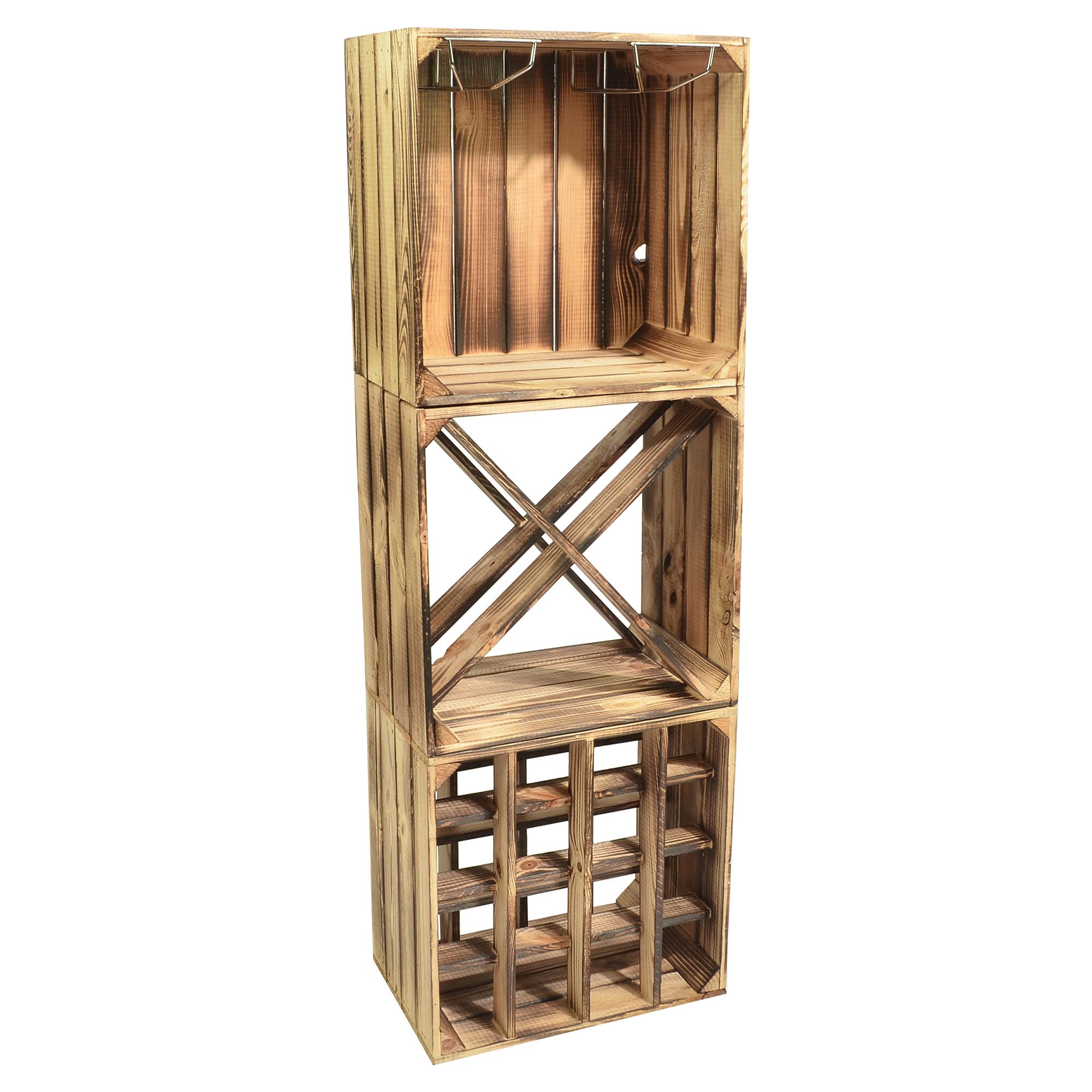 Casier à vin Wino Set en Bois - Flammé Combiné