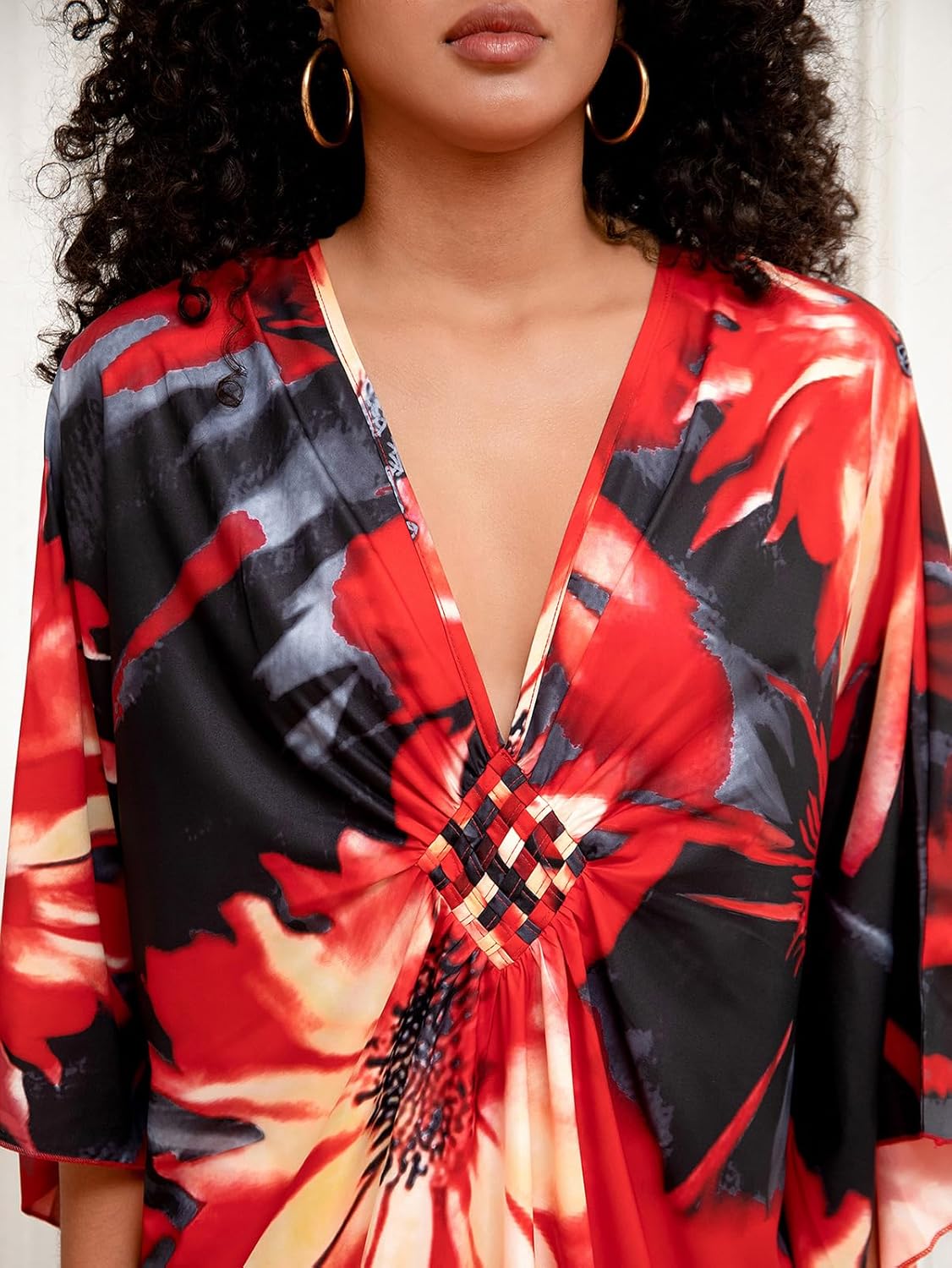 Kaftan Dresses for Women Stylish Caftans Plus Size Beach Cover up Soft Loungewear - Image 7