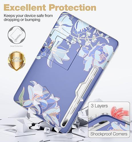 Miniatura 3 de SURITCH Funda para Samsung Galaxy Tab S7 FE para tablet S7+ Plus, S8+ Plus, protector de pantalla integrado y soporte para S Pen de cuerpo completo,