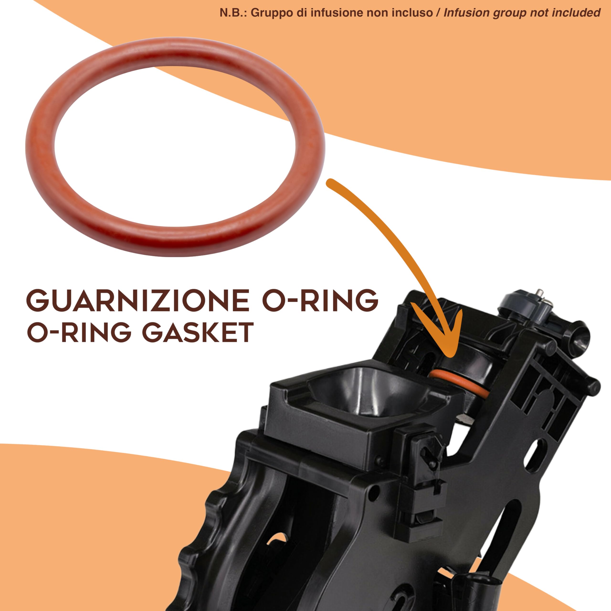 Guarnizione Anello A Vapore Di Ricambio Per Gastroback 90988 42616 - Adatto Per Portafiltro Espresso Barista Pro - 3