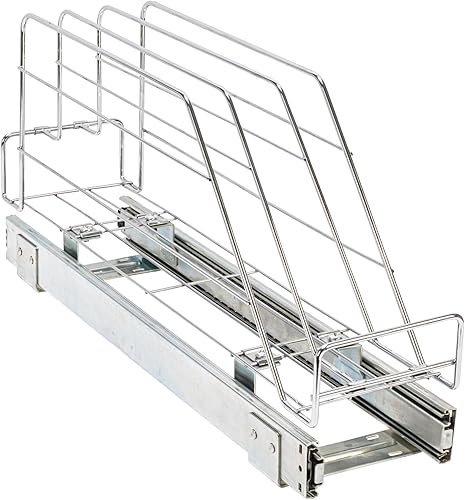 Miniatura 8 de Household Essentials Glidez - Organizador multiusos de acero cromado para almacenamiento extraíble y deslizante para utensilios de cocina y