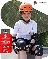 Vista 7 de SKATEWIZ Juego de rodilleras y coderas para niños y adultos con protectores de muñeca para patinaje sobre ruedas [6 piezas] - Equipo de protección