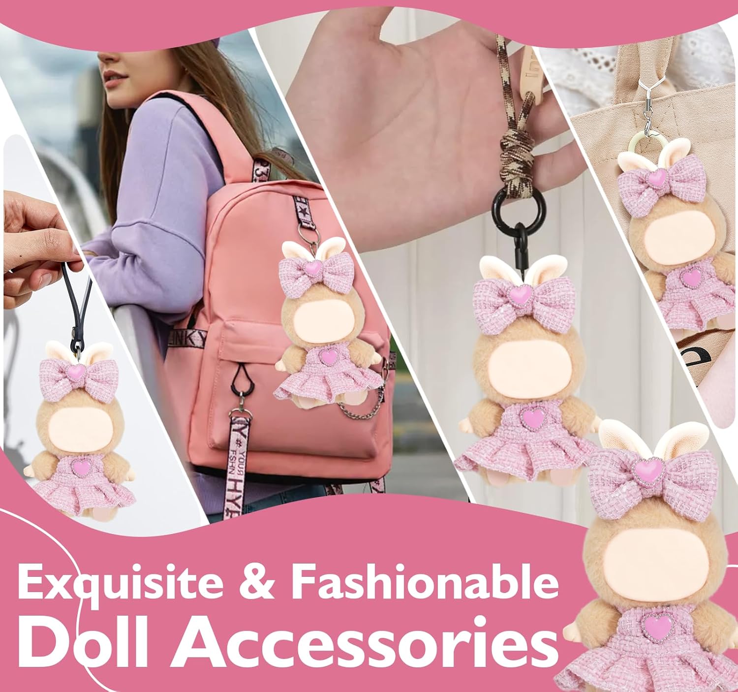 5 Piece Cute Doll Clothes for 17 cm Dolls Dress Design Outfit Blind Mystery Box Accessories Mini Ropa Stuff Overalls Hoodie Pajamas