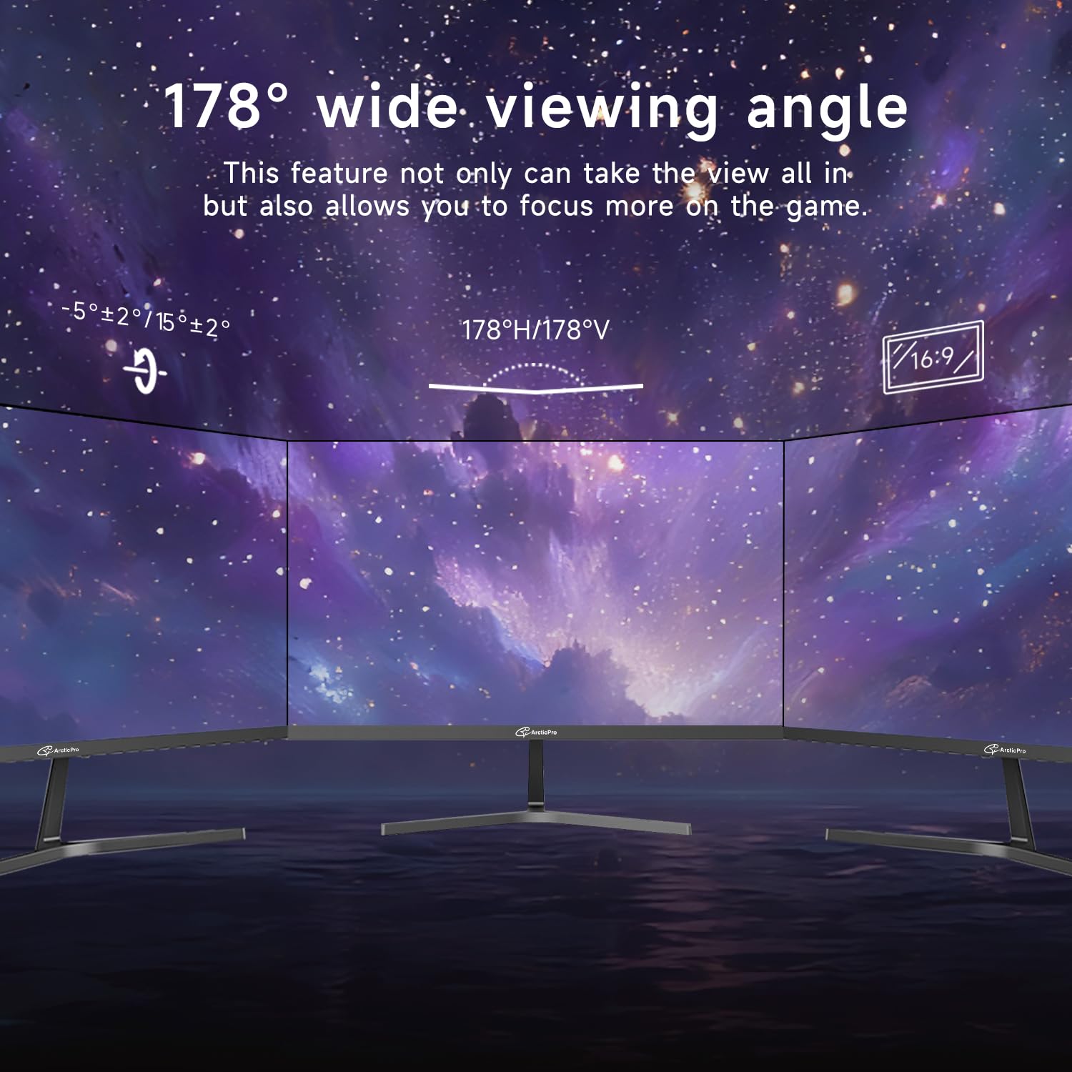 ArcticPro 22 inch 144Hz 100Hz Monitor, Full HD (1920 x 1080p) Computer Monitor, 105% sRGB, 3000:1 Contrast, 3-Sided Frameless, Ultra Slim, VESA, LowBlue Mode, Tilt Adjust, HDMI *1, VGA*1: 22 inch 22" 120Hz FHD
