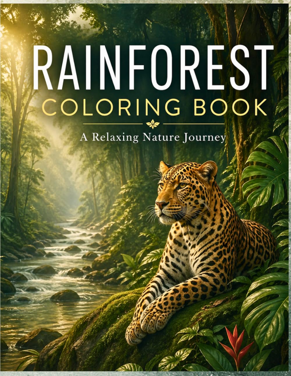 Rainforest Coloring Book: Relaxing Jungle Animals, Scenic Landscapes & Nature Patterns for Stress Relief