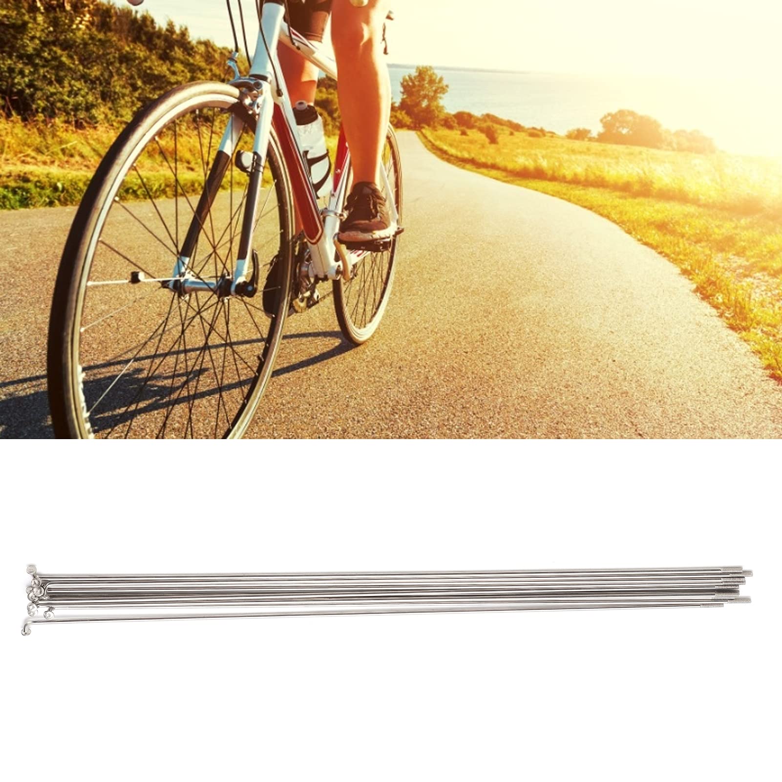 Keenso 220 mm / 245 mm / 270 mm stal nierdzewna szprychy rowerowe 14 G J Bend szprychy rowerowe z sutkami do rowerów szosowych górskich downhill bike