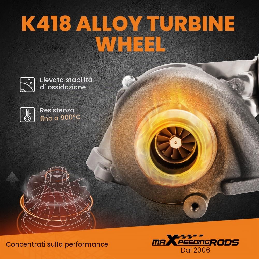 maXpeedingrods GT1544V turbocompressore 753420 per Peugeot per Citroen C2 | C3 C4 C5 1.6 HDI 110 HP, auto turbo per Ford per Volvo per Mazda per Mini-cooper