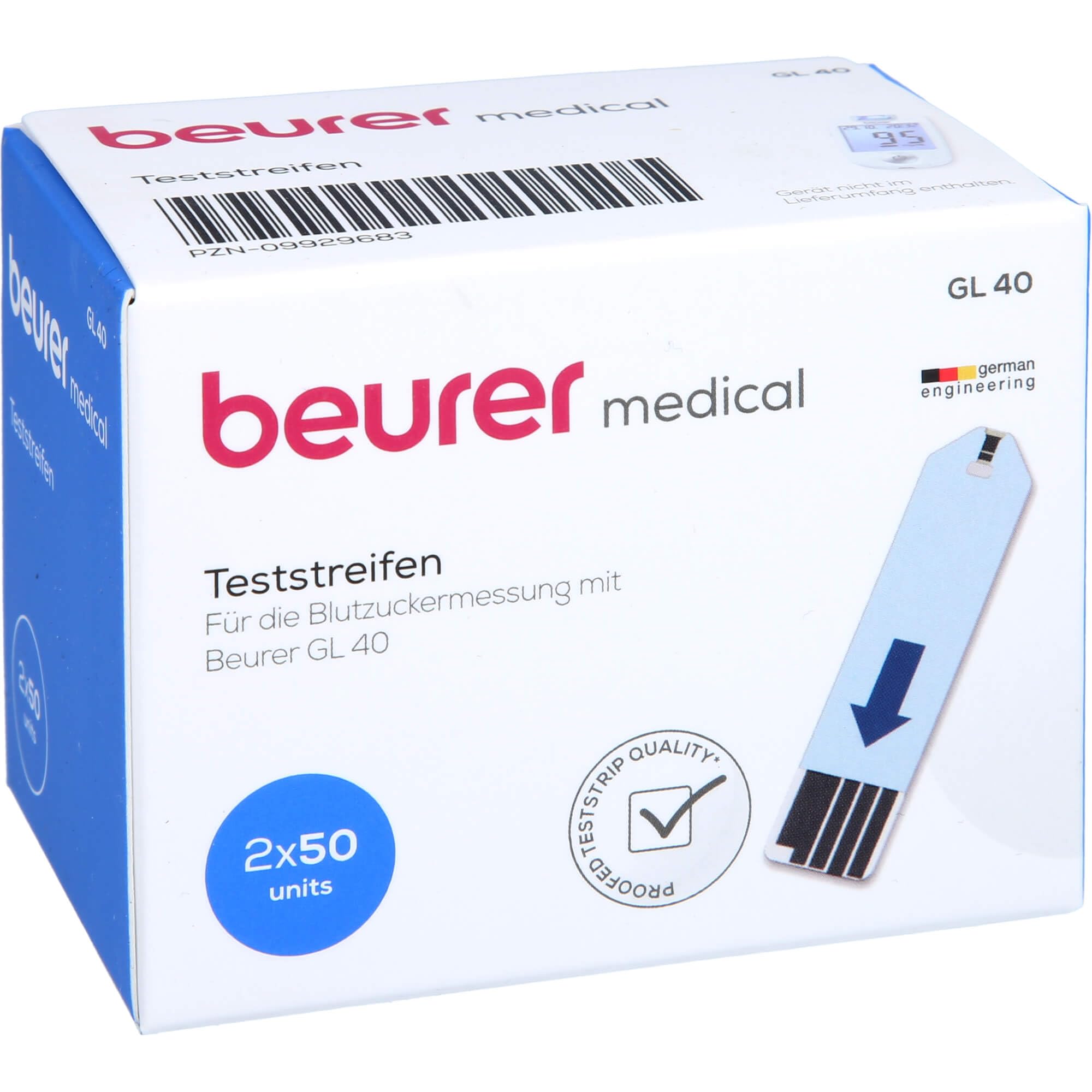 BEURER GL40 Blutzuckerteststreifen 100 St