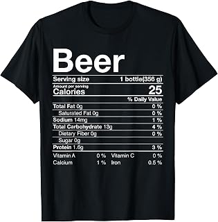 Beer Nutrition Facts Thanksgiving Gifts Drinking Costume T-Shirt