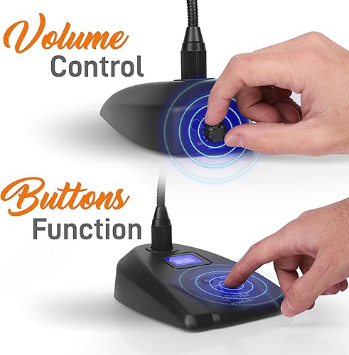 Miniatura 3 de Pyle Sistema de micrófono de conferencia de 8 canales, UHF, micrófonos inalámbricos y receptor para reuniones de mesa con 8 micrófonos de cuello de