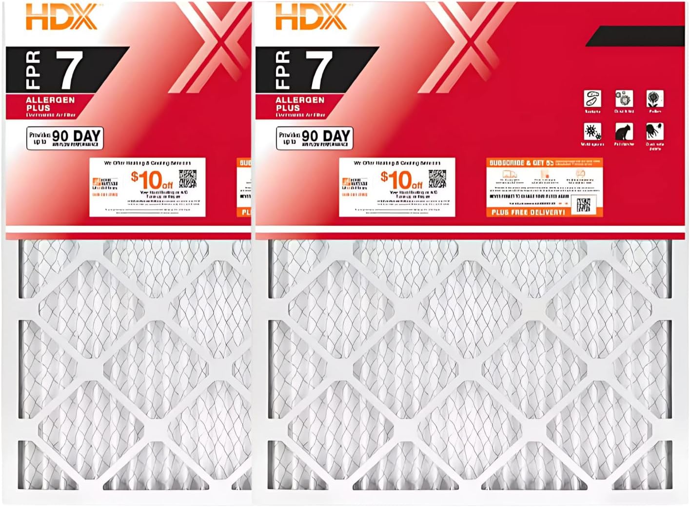14 in. x 18 in. x 1 in Pleated Air Filter FPR-7, MERV-11 (2-Pack)