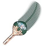 Romi Vibrating Peacock Feather Tickler Silicone Fetish Feather Teaser Teasing Sticks Vibrator with 10 Vibration Modes Foreplay Flirting SM Sex Toys