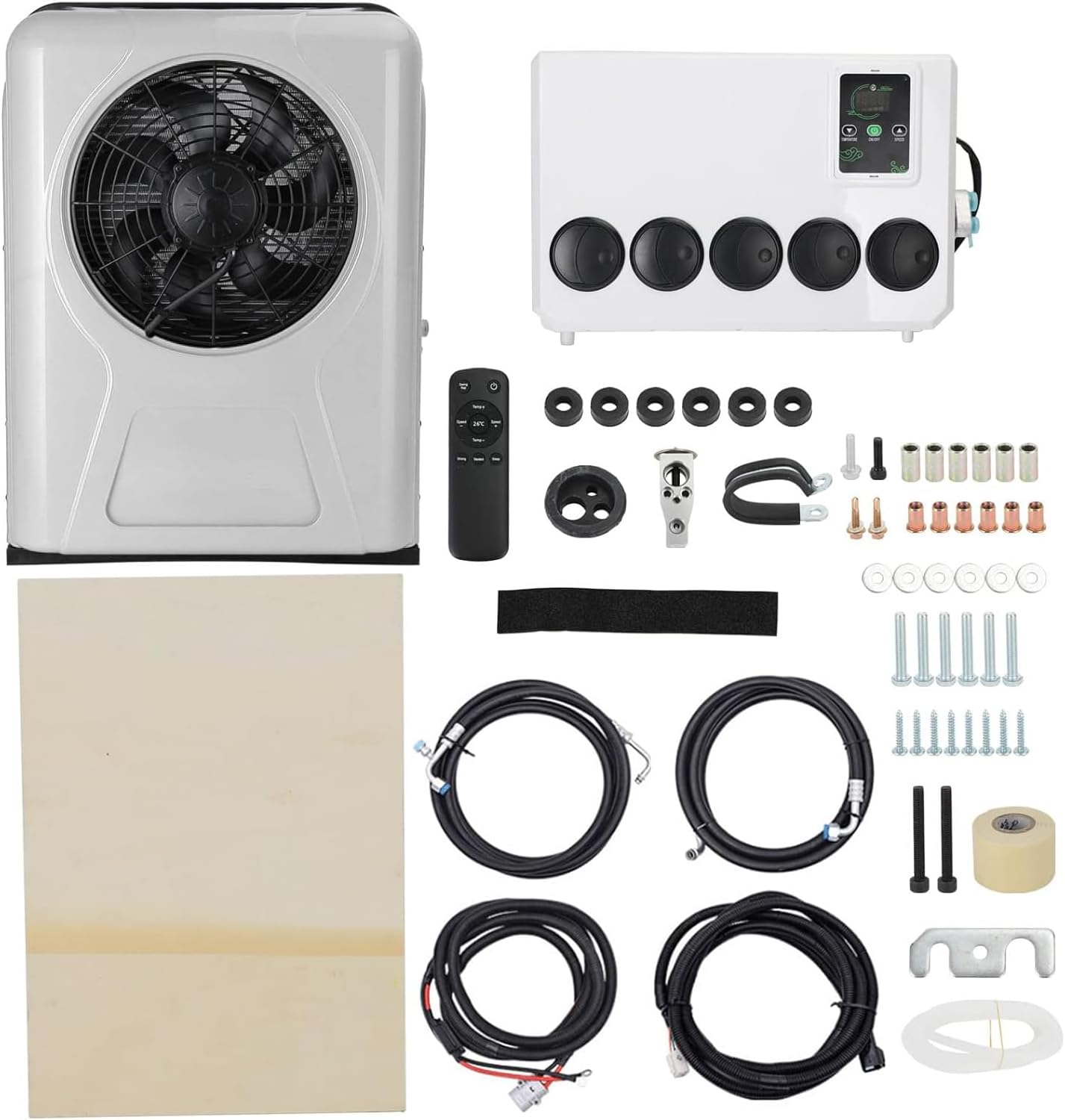 Truck Cab Air Conditioner Split AC Compatible with Semi Trucks Bus RV Caravan 12000 BTU 12V