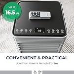 COSTWAY climatiseur portable, refroidissement de 10000 BTU pour des espaces de chambre jusqu'à 350 pi², avec télécommande, minuterie 24H et kit d'évacuation pour fenêtre, avec mode sommeil, adapté pour chambre, salon, noir