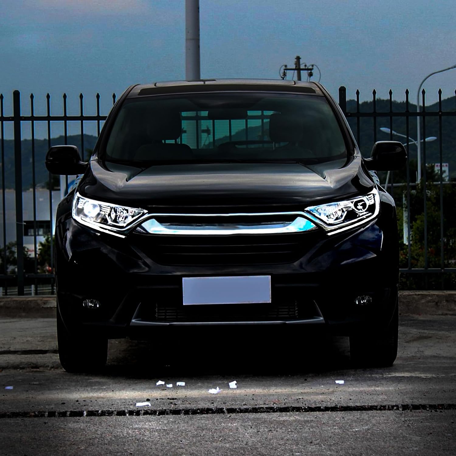 Compatible with 45% Light Smoke Headlight Vinyl Tint Film Pre-Cut Overlay Wrap Cover for Honda CRV 2017-2021,Exterior Accessories