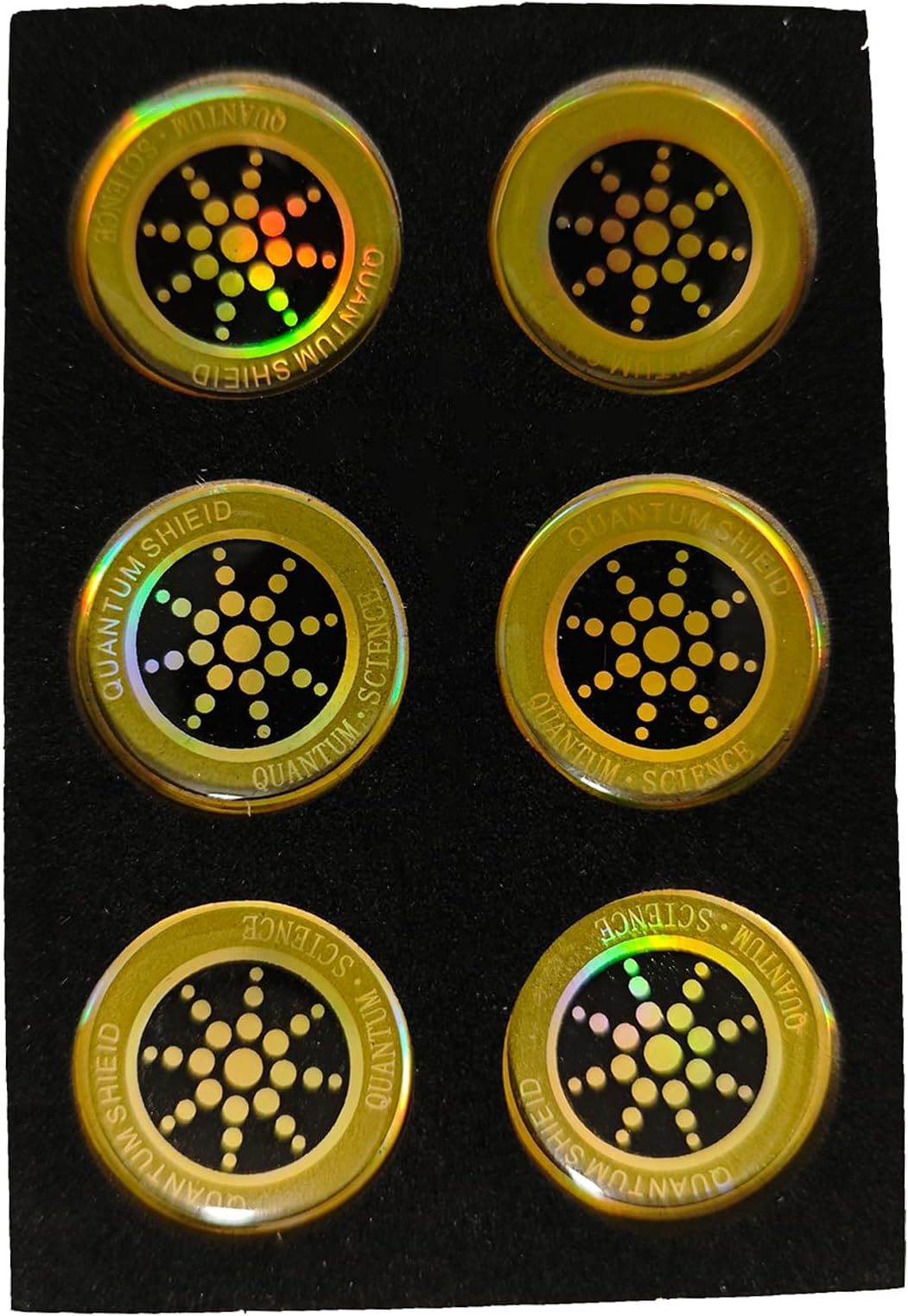 EMF Stickers Blocker Neutralize Shield Protection from Cell Phones cased and Electronic Devices WiFi 5G Tablets Laptops Computers Monitors (6Pcs Golden)