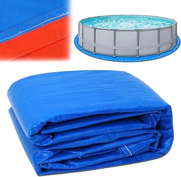 Round Swimming Pool Liner Pad, Anti-Tear Pool Ground Cloth Tarp for Pool Bottom Protector, Prevents Punctures Under Pool Floor Mat Pool Underlayment Pads for Above Ground Pool 12FT
