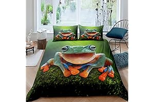 Feelyou Frog Duvet Cover, A Pristine Oasis for Restful Slumbers
