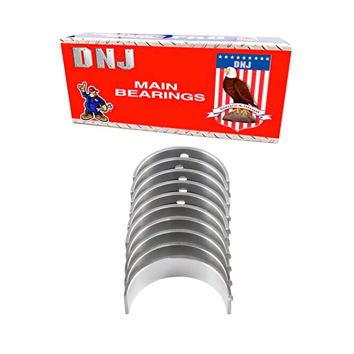 DNJ MB1160.20 Oversize .020 Main Bearings Set for 2003-2022 Chrysler Dodge Jeep Ram 5.7L-6.4L V8 Engines