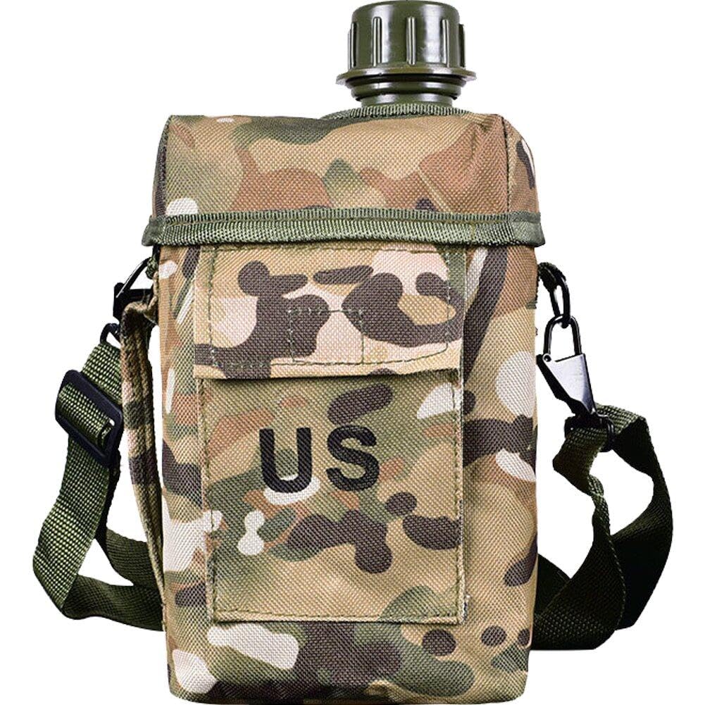 Large Capacity Pvc Military Water Bottle Kettle with Kettle Bag Water Bag for Hunting Hiking Camping Travel