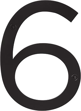 Sure-Loc Hardware HNSS6-6 11P Stainless Steel House# 6" No, 6 Vintage Bronze Modern Stainless Steel House Numbers, 6", Vintage Bronze