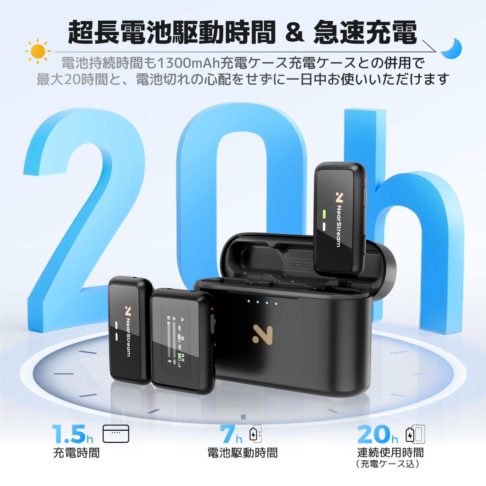 【新品】NearStream ワイヤレス ラベリア マイク 200M無線伝送 Amazon.co.jp: NearStream ワイヤレス ラベリア マイク Mic 小型