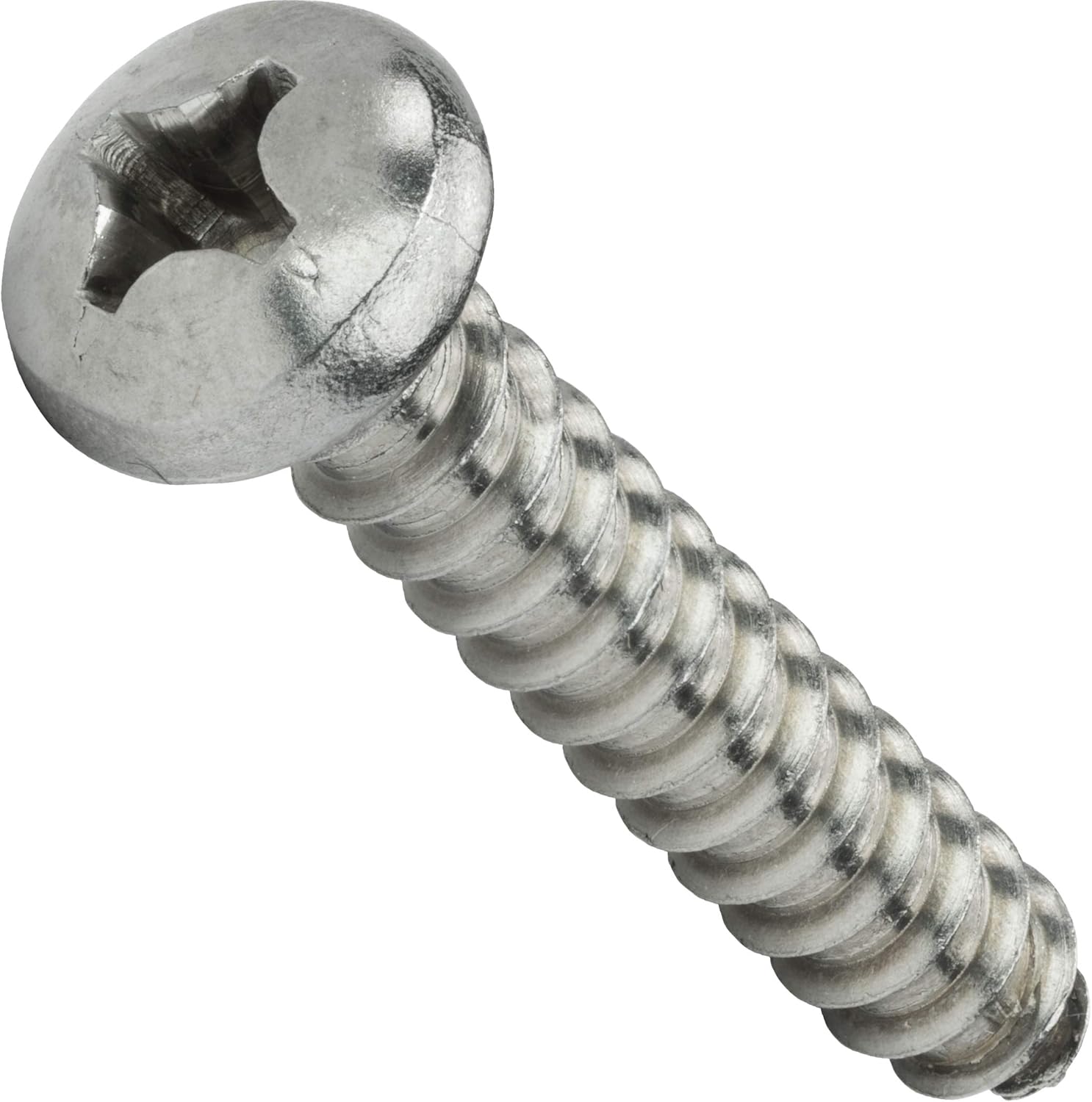 #5 x 1/4 Pan Head Sheet Metal Screws, Stainless Steel 18-8, Full Thread, Bright Finish, Self-Tapping, Quantity 25 by Fastenere