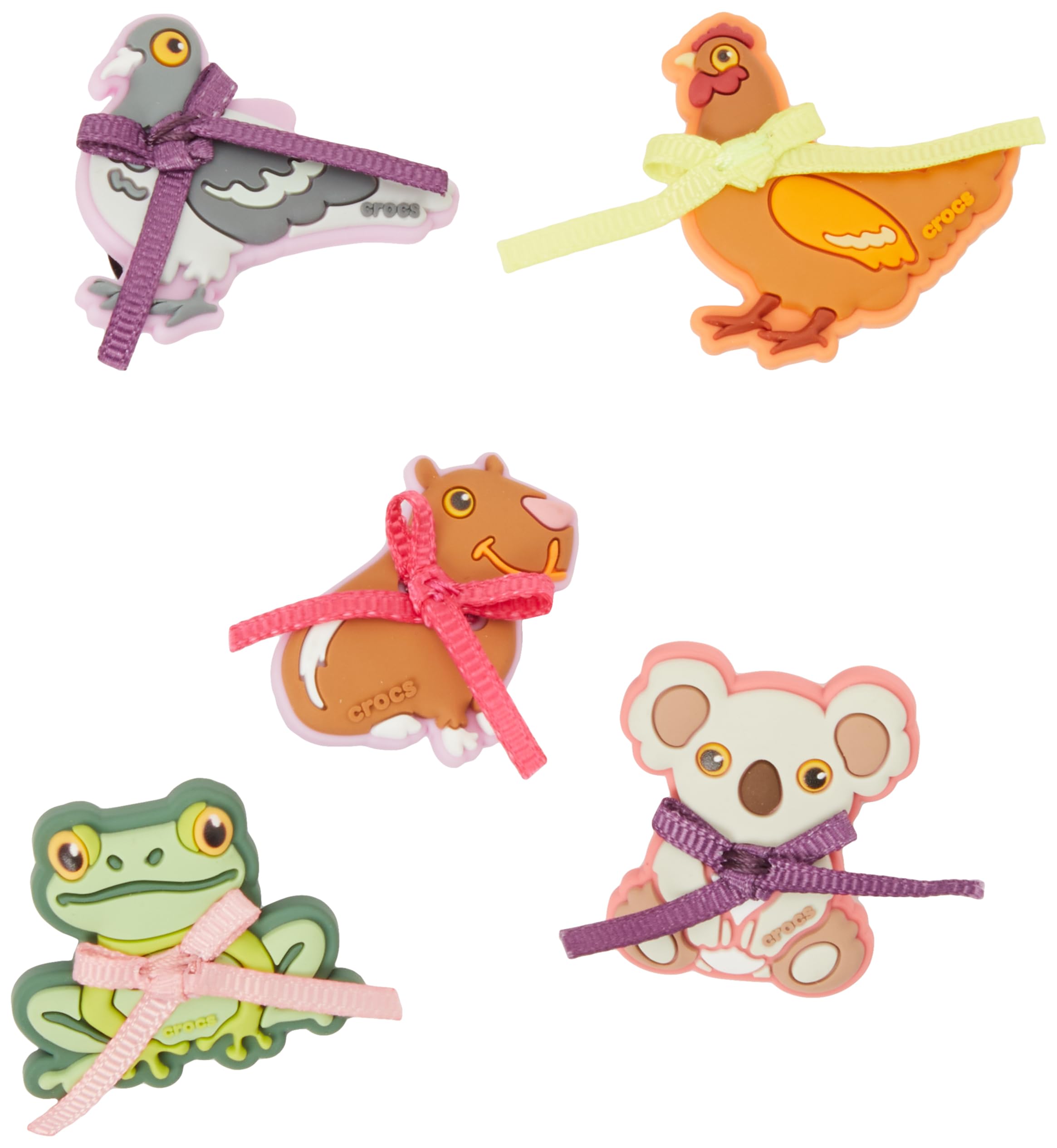 Crocs Unisex Jibbitz Charms, Coquette Animal Friends 5 Pack