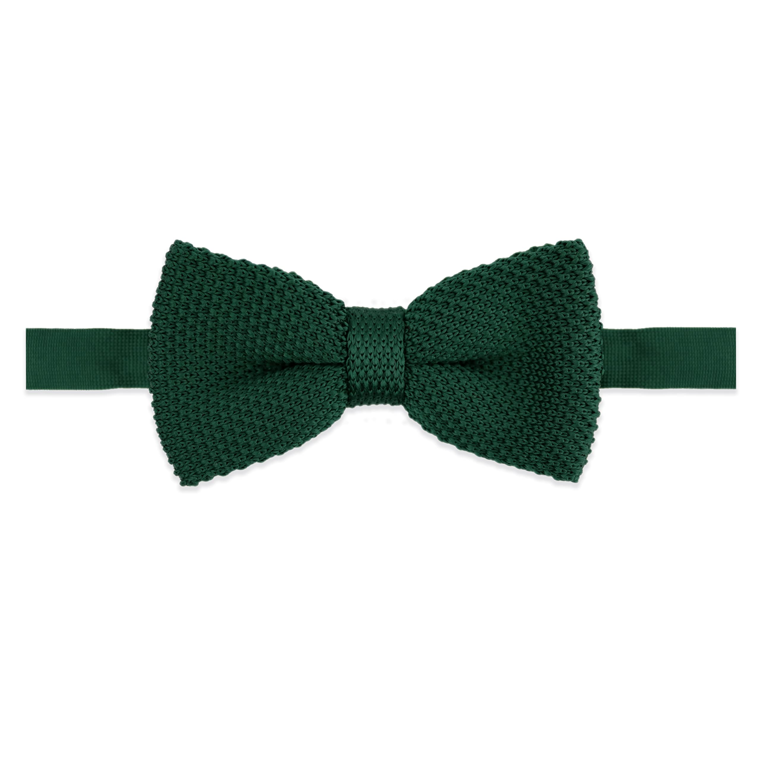 THE GENTS LAB Childrens Adjustable Pre-Tied Bow Tie In 100% Soft Polyester - Many Colours - For Age 3 to 12 (Dark Green)