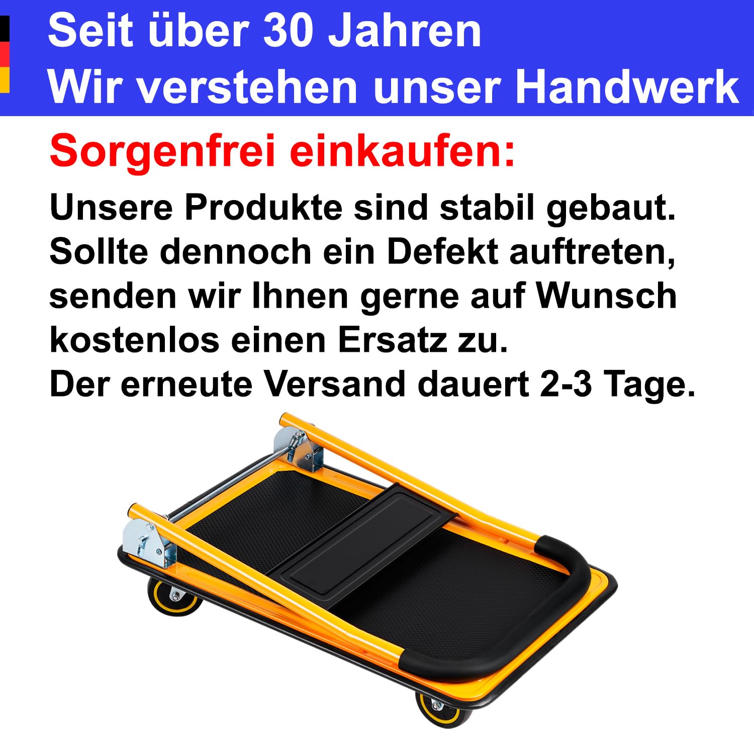 Plattformwagen Transportwagen klappbar bis 150 kg Handwagen Rollwagen Anti-Rutsch-Auflage gut lenkbar Transporthilfe