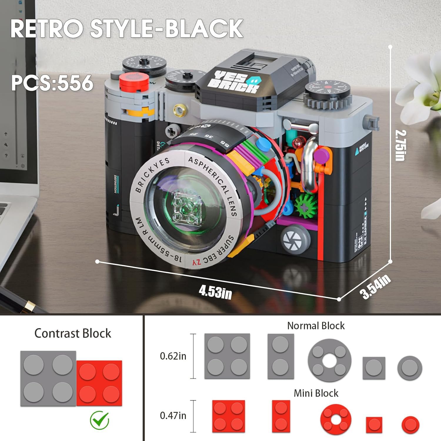 Amazon.com: Vziimo Retro Camera Building Set for Adults, Vintage