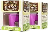 Vista 3 de Perfect Pod Cafe Flow - Filtro de cápsulas de café reutilizable, paquete de 2 unidades, cápsula K Cup recargable compatible con cafeteras K-Mini