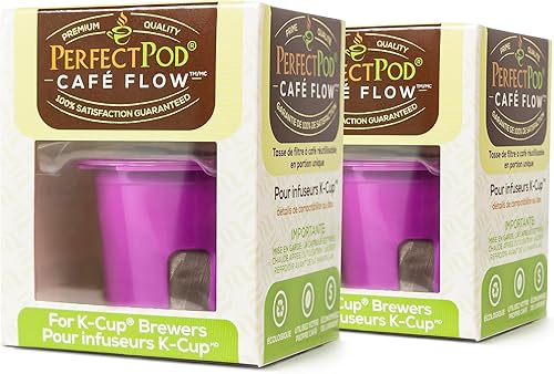 Miniatura 2 de Perfect Pod Cafe Flow - Filtro reutilizable para cápsulas de café (2 unidades, cápsula K recargable, compatible con cafeteras Keurig K-Mini Plus,
