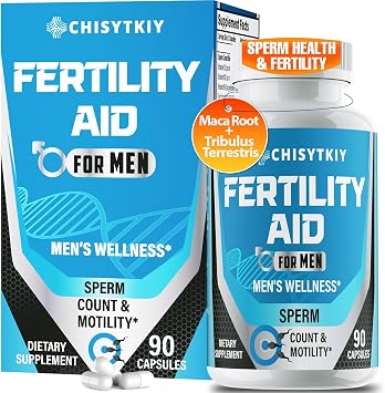 Male Fertility Supplements, Advanced Fertility Supplement for Men Optimal Sperm Count Motility & T-Level with Maca Root, Tribulus Terrestris, Zinc, CoQ10, Pre Conception for Him, 90 Caps