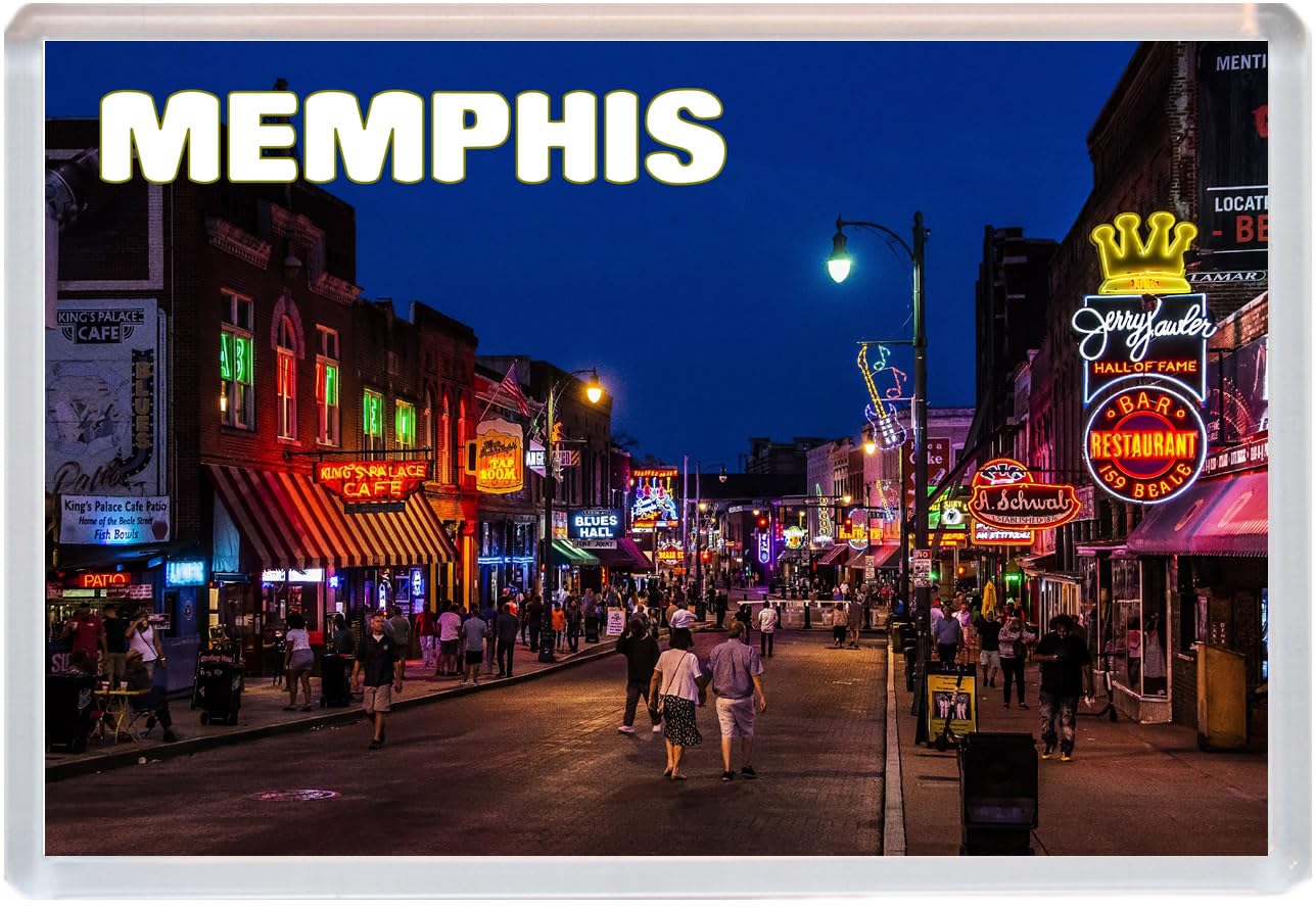 Baked Bean Store Multicolor Memphis - Usa - Jumbo Fridge Magnet 96 X 67Mm Bbsfhm1611