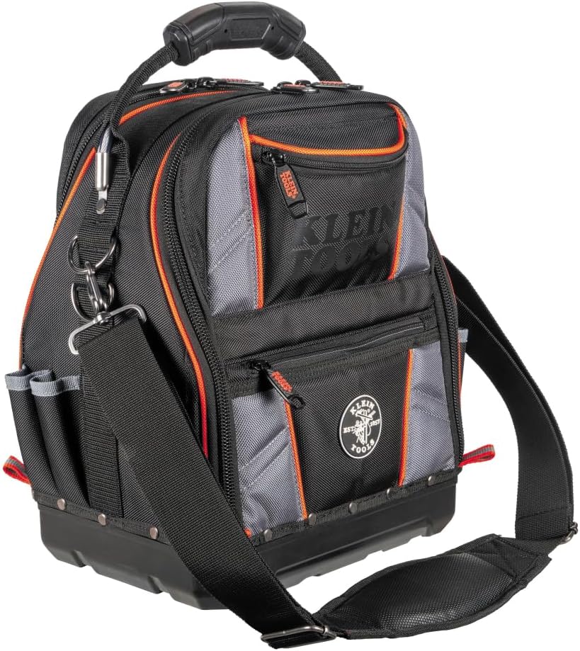 Klein Tools 62804 Tool Runner Bag: 39-Pocket Dual-Side Organizer for Electricians, HVAC, Plumbers - Durable Water-Resistant Design
