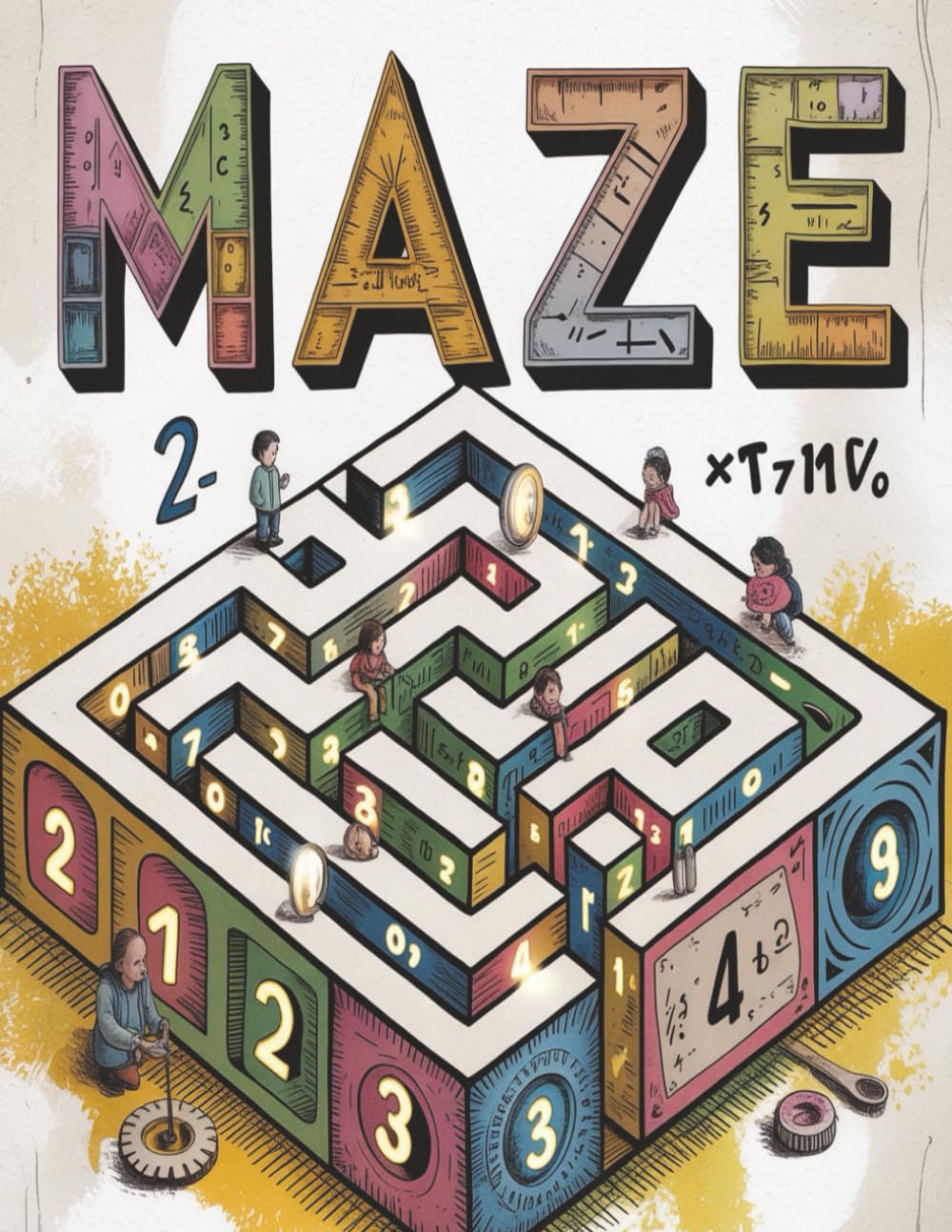 Math Maze Adventure: 48 Fun Puzzles for Kids Ages 7-12: Build Math Skills with Addition, Subtraction, Multiplication, Division & More | Includes Answer Key + Achievement Certificate