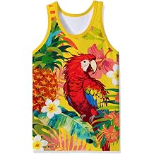 Goodstoworld Mens 3D Tank Top Novelty Graphic Breathable Quick Dry Sleeveless Beach Shirt S-4XL