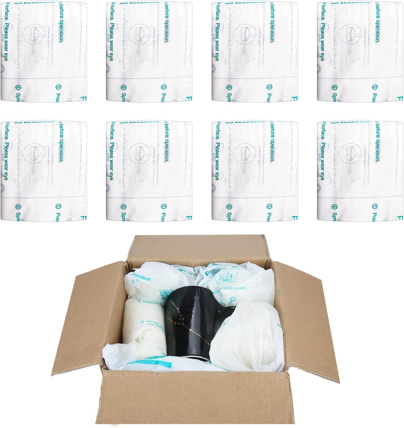 8 Pack 16"x14" Foam Bags For Shipping, Instant Pack Quick Expanding Foam Packaging Bags, Packing, Mailing and Shipping Solutions