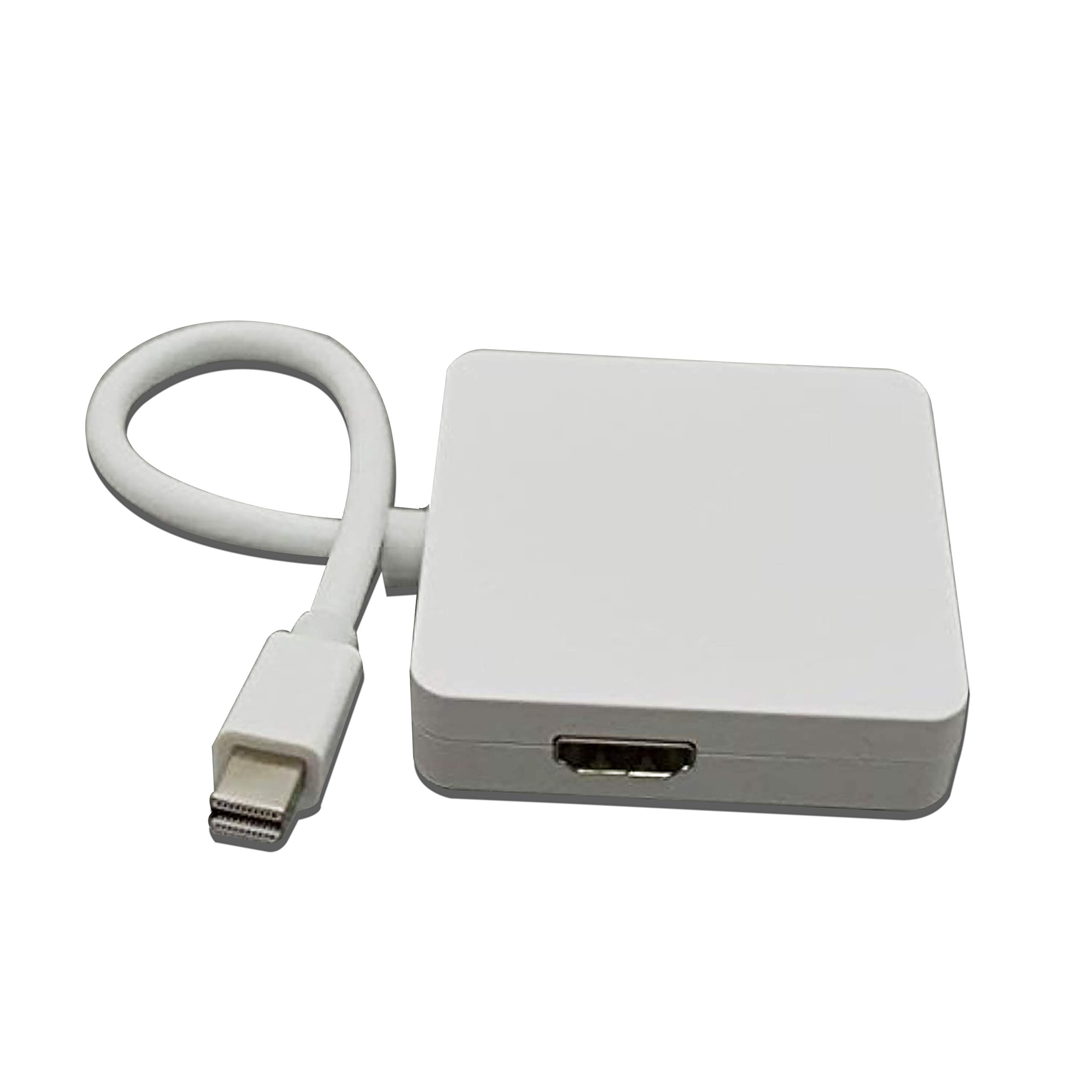 SAMZHE 3 in 1 Mini DisplayPort DP Cable to DVI HDMI DP Adapter (White) (MST-761-1) (B08X3H3QB6) Amazon Price History, Amazon Price Tracker