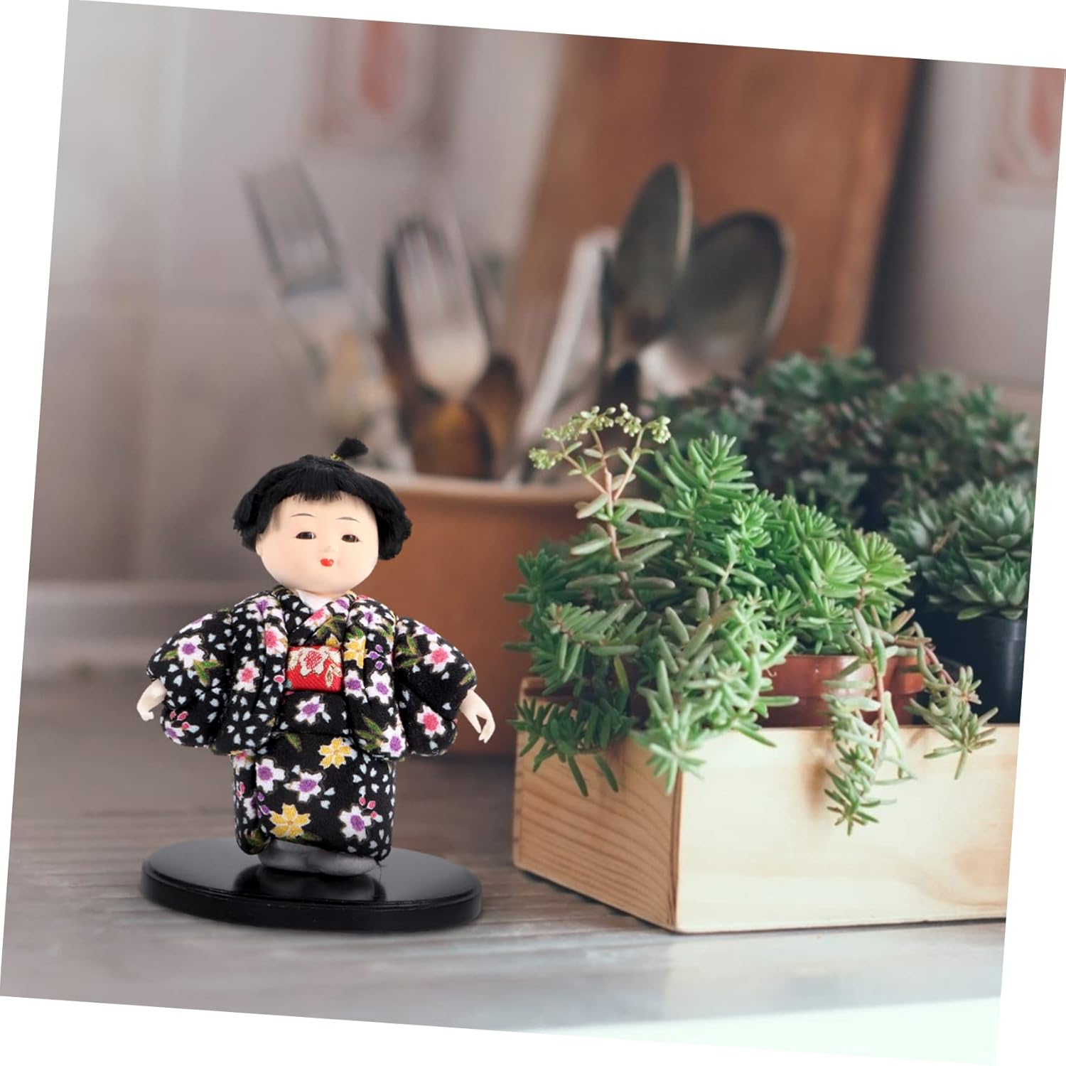 Alipis Japanese Dolls Traditional Geisha Figurines Tabletop Accessory for Decor